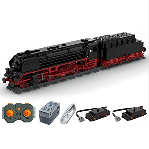 GEST Technik RC Zug Baukasten, Train Retro Dampflokomotive Zug Bauklötze Spielzeug für MOC-Liebhaber - 1102Stück von GEST