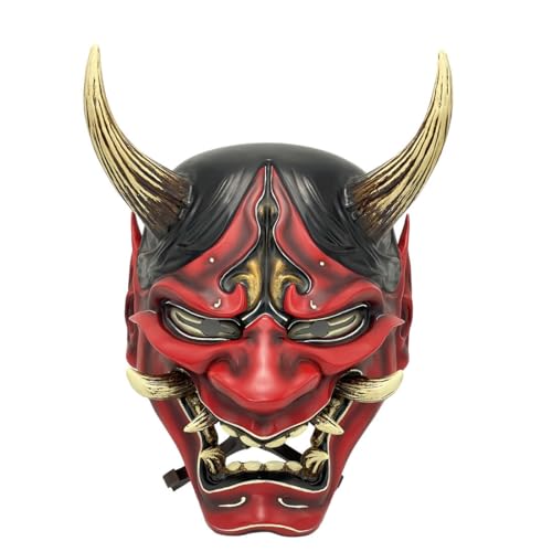 Samurai Ghost Maske Japanischer Horror Dämon Tragbare Maske für Halloween Cosplay Kostüm Cosplay Requisiten von GEST