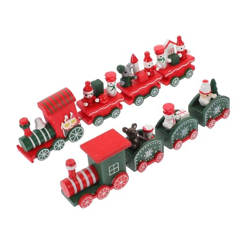 2 Sätze Weihnachtszug Züge Für Kinder Eisenbahngleise Kinder Dekor Spielzeug Für Kinder Mini-Spielzeug Eisenbahn Spielzeug Mini-züge Ferien-schnellzug Weihnachtszüge Stoff Colorful GETAJGHSD von GETAJGHSD