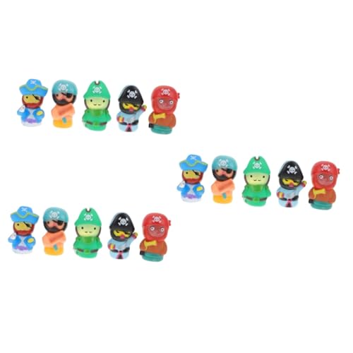 GETAJGHSD 3 Sätze Piratenfigur Fingerspielzeug für Piraten Handpuppen für Babys interaktives Spielzeug Party Spielzeug für Kinder Fingerpuppen praktisches Fingerpiratenspielzeug Vinyl von GETAJGHSD