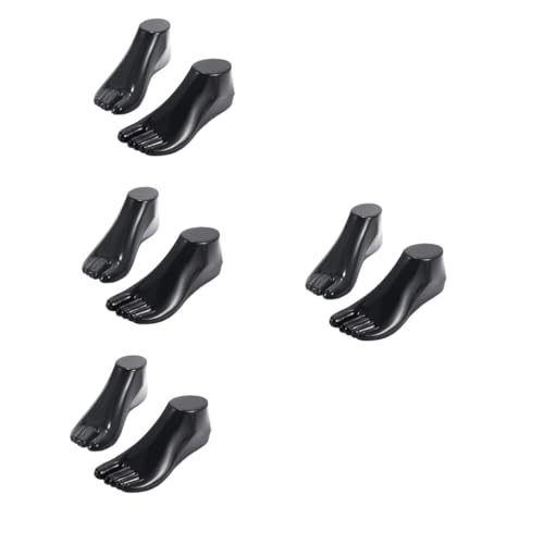 4 Paare Fußmodell Socken für Strumpffüller für Hersteller schuhspanner schuhteppich damen sandalen Schuhe für unterstützen Schuhhalter Plastik Black GETAJGHSD von GETAJGHSD