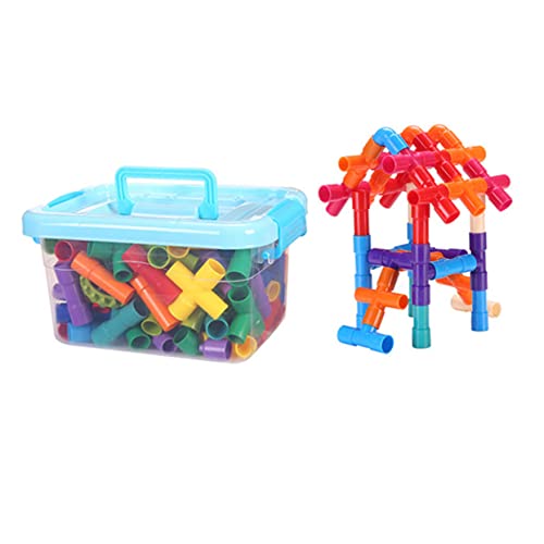 GETAJGHSD 1 Satz 144 Stück Pädagogisches Spielzeug Gehirnspielzeug Montagespielzeug Für Kinder Schaftrohrschlösser Rohrverbinder-Spielzeug Pädagogisches Lernspielzeug Puzzle-Spielzeug von GETAJGHSD