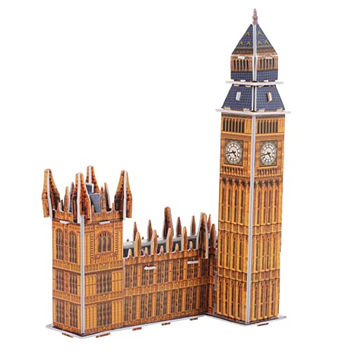 GETAJGHSD 1 Satz Big Ben-Puzzle 3D-Puzzle Für Erwachsene 3D-gebäude-Puzzle Puzzles Für Kinder Im Alter Von 8-10 Jahren Architektonisches Rätsel 3D-rätsel 3D-Puzzles Für Erwachsene Papier von GETAJGHSD