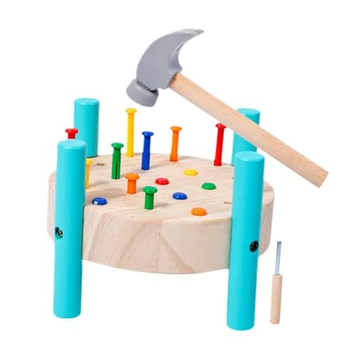 GETAJGHSD Pädagogisches Spielzeug für Jungen und Mädchen En Toys Hämmerplattform Hammerspielzeug Set mit Nägeln für Kleinkinder von GETAJGHSD