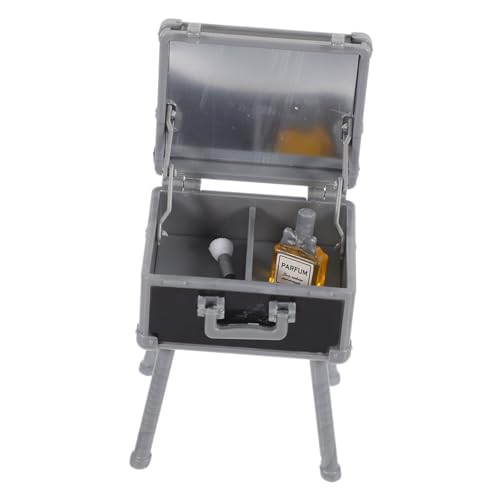 GETAJGHSD 1 Satz Kosmetikkoffer Puppenhaus Kosmetiktasche Mini-hausdekoration Mini-Kosmetik-dekor Mini-hausversorgung Mini-kosmetikset Kosmetik-kit Kosmetikspielzeug Plastik Grey von GETAJGHSD