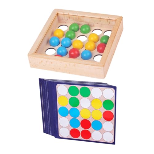 GETAJGHSD 1 Satz Kugel Holzspielzeug Memory Rätsel Für Sportspielzeug Puzzle Bauspielzeug Farbsortierer Vorschul Rätsel Memory Spiel Match Puzzle Spiel Memory Puzzle Spiele von GETAJGHSD