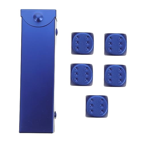 GETAJGHSD 1 Satz Metallwürfel Würfelspiel-Requisite Kleine Würfelstütze Farkle Klassisches Würfelspiel Tischspielwürfel Würfelspiel Requisite Würfel Masse Würfeln Blue Aluminiumlegierung von GETAJGHSD