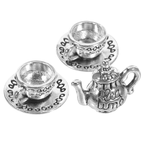 GETAJGHSD 1 Satz Mini-Teekannen-Set kaffeekännchen Coffee Pot Tee+Set Tea Pot Set teekessel Retro Tee Sets Puppenhausminiaturen Mini-Teegeschirr Desktop-Mini- Zinklegierung Silver von GETAJGHSD