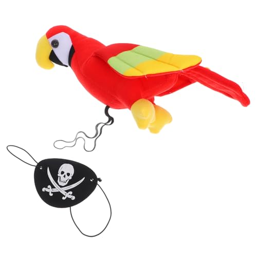 GETAJGHSD 1 Satz Piratenpapagei Piratenkostüm-Requisiten Simulierter Papagei Schulterpapagei Piratenvogel Für Die Schulter Papagei Stofftier Papagei Auf Der Schulter Cosplay-zubehör Plüsch von GETAJGHSD