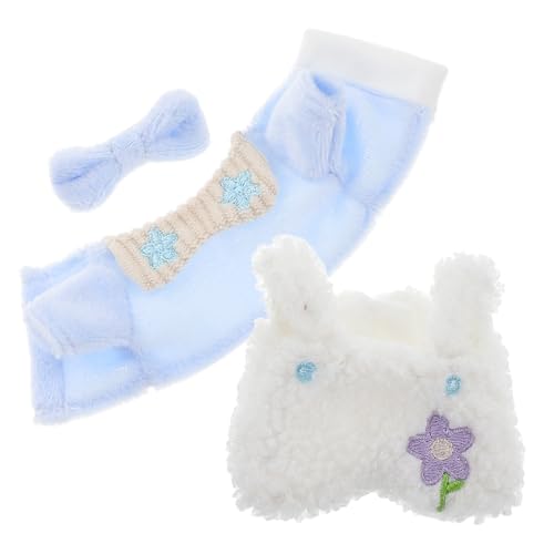 GETAJGHSD 1 Satz Puppenkleidung Anhängeruhren Schalknopfnadeln Liegestühle Mit Aufblasbaren Kissen Mini-hüpfball Kleine Hundekleidung Fuchskleidung Pyjama Babyspielzeug Mini-Uhren Polyester von GETAJGHSD