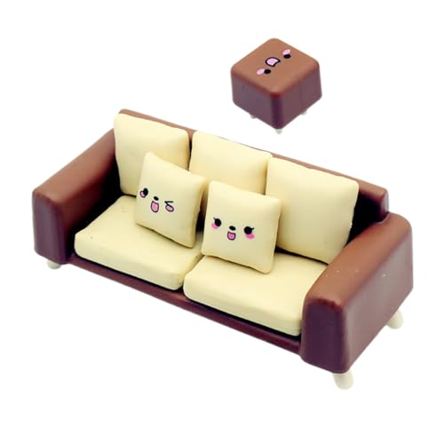 GETAJGHSD Doll House 1 Satz Puppenstubensofa Miniaturzubehörbücher Puppenhausstuhl Puppenhausmöbel Puppenhäuser Puppenhaus Sofa Puppenhaus Stuhl Miniatursofa Puppenmöbel Winzige Bank Plastik von GETAJGHSD