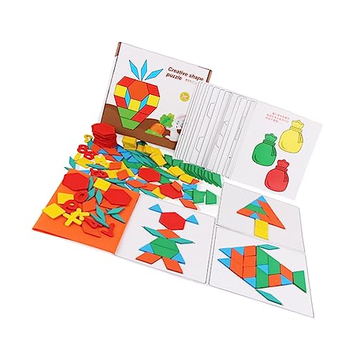 GETAJGHSD 1 Satz Puzzle Tangrams für Kinder Spielzeug für Kinder lustiges Tangram kinderspielzeug Kinder rätsel Kid Toys Früherziehungsspielzeug Tangram-Spielzeug aus Holz hölzern Colorful von GETAJGHSD