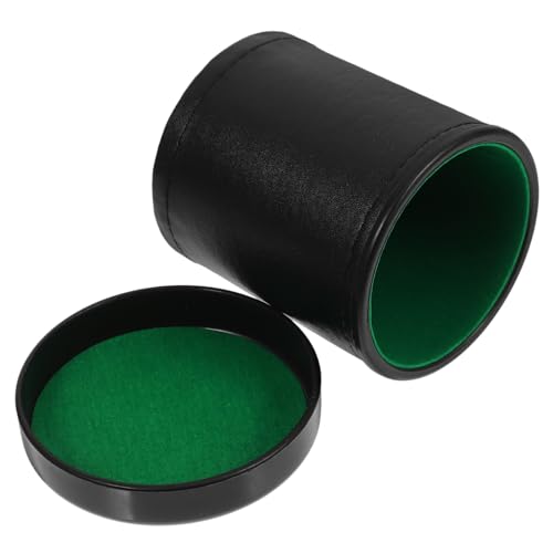 GETAJGHSD 1 Satz Siebbecher Aus Geräuschlosem Leder Würfel-gastgeschenk Dekore Für Würfelspiele Würfelbecher Für Party Bar Würfelspiel Würfel Und Becher Würfelbecher-Spiel Plastik Green von GETAJGHSD