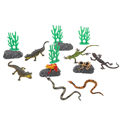 GETAJGHSD 1 Satz Simulationstiermodell Reptilienfiguren Kleinkindspielzeug Spielzeug Für Kleinkinder Tierfiguren Tropischer Reptilien Mini-Spielzeug Frosch Spielzeug Lernspielzeug PVC von GETAJGHSD