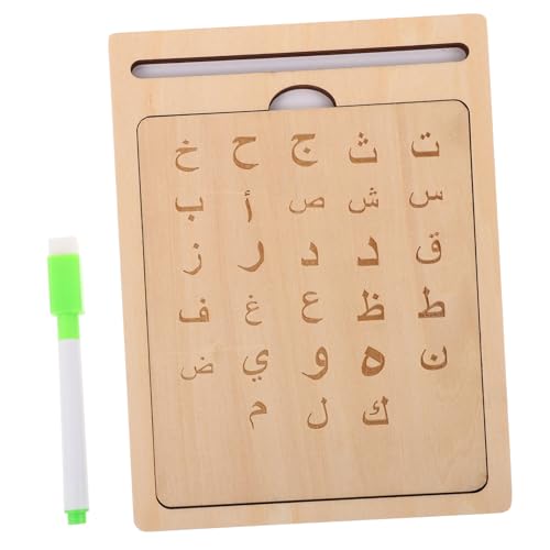 GETAJGHSD 1 Satz Zeichenbrett Für Das Arabische Alphabet, Hölzernes Schreib-übungswerkzeug, Montessori-lernspielzeug, Buchstaben-lernbrett Für Vorschul- Und Heimschulbedarf von GETAJGHSD