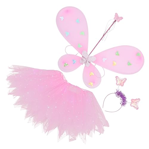 GETAJGHSD 1 Set Fairy Kostüm Fee Flügel Butterfly Stick Wand Set Rolle Rolle Play Proff von GETAJGHSD