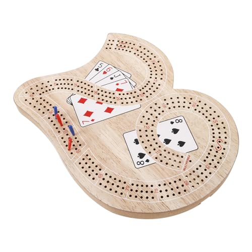 GETAJGHSD 1 Set Holz-Cribbage-brettspiel-Set, Klassische Doppelspieler-Spiele Mit Innovativem 29-förmigen Wertungsbrett, Cribbage-, Tischspiele, Einzigartige Brettspiele von GETAJGHSD