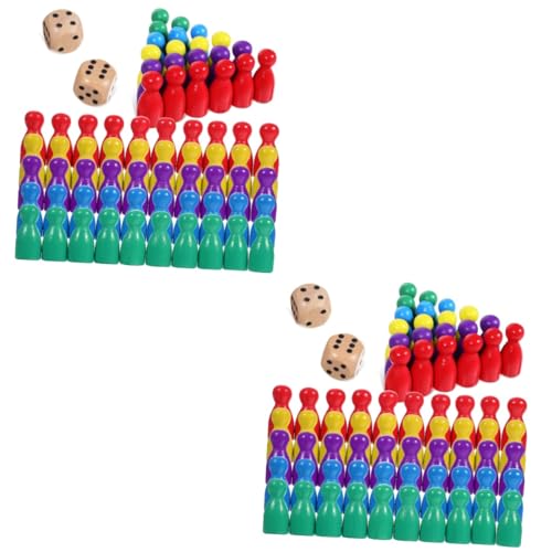 GETAJGHSD 100 STK Stück fliegendes Schach Zubehör für Brettspiele Ludo-Spiel Schachfiguren Würfel-Brettspiel Ketten-Dreieck-Spiel Schachspiele Rätsel Brettspiel Schach Schachmarker Holz von GETAJGHSD