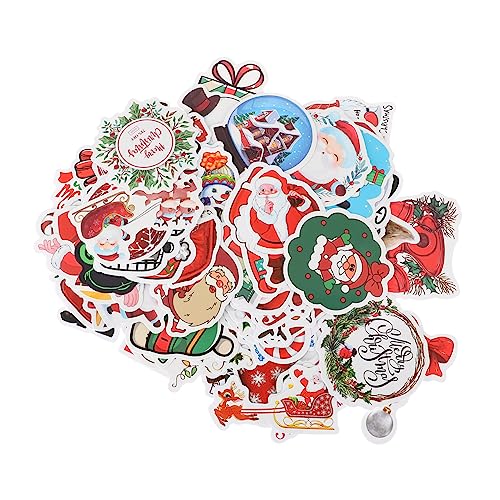 GETAJGHSD Scrapbook Aufkleber Set Weihnachten Thema 100PCS Gepäck wasserdicht Rub Ons von GETAJGHSD