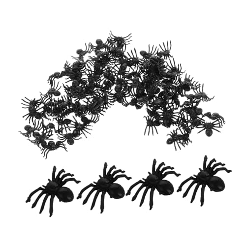 GETAJGHSD 100st Halloween-spinne Simulationsspinne Witz Spinnen Witzige Spinnenspielzeuge Kleine Dekorative Spinnen Falsche Spinne Gefälschte Spinnen Halloween-streichspielzeug Black Plastik von GETAJGHSD