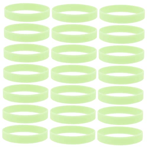 GETAJGHSD 100st Leuchtendes Silikonarmband Kinderparty-armbänder Leuchtstäbe Masse Große Leuchtstäbe Glühen Bands Armbänder, Partygeschenke Glowstick-armbänder Bulk-armbänder Kieselgel Green von GETAJGHSD