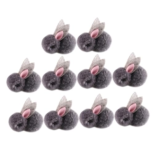 GETAJGHSD 10St Plüsch Häschen Bunny pummeluff Kuscheltier muttagsgeschenke wheinatsgeschenke plüschhasen Kinderspielzeug Kaninchen Badespielzeug Plüschtiere Bekleidungszubehör Hut- Grey von GETAJGHSD