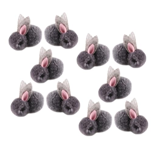 GETAJGHSD 10St Plüsch Häschen shöne bescherung Bunny The Edith Eger weihnachsgeschenk Miniature Süßes Kaninchenhandwerk Plüschkaninchenpuppe Bekleidungszubehör kleine Hasenpuppe Grey von GETAJGHSD