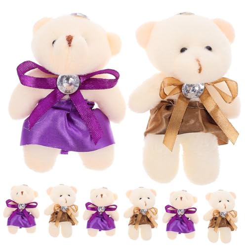 GETAJGHSD 10st Bärenpuppe Gefüllte Mini-plüschbären Ausgestopftes Tierspielzeug Tasche Bär Schlüsselanhänger Plüsch Puppenornament Themberchaud-plüsch Plüschtiere Anhänger Ornamente Tuch von GETAJGHSD