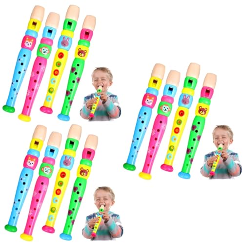 GETAJGHSD 12 STK Kindermusikinstrument Kunststoff Kleinkinderinstrumente Musik-Recorder-Instrument Kinderspielzeug Blockflöteninstrument Für Kinder Kinderrekorder Piccoloflöte Plastik von GETAJGHSD