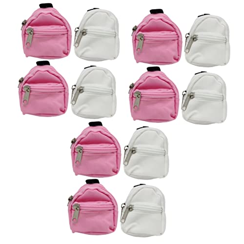 GETAJGHSD 12 STK Simulation Schultasche Mini-rucksäcke Mini-puppentasche Schultaschen Für Mädchen Mini-puppenrucksäcke Dekorativer Puppenrucksack Rucksäcke Für Mädchen Miniaturen Stoff von GETAJGHSD