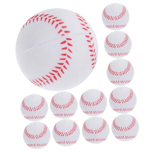 GETAJGHSD 12St Schwamm-Baseball Stringy Balls flummiset Kinder Baseball Komprimierter Baseball Sicherer Baseball Softball-Trainingsbälle Kleinkind jagt Baseballbälle Ball Spielen Pu Weiß von GETAJGHSD