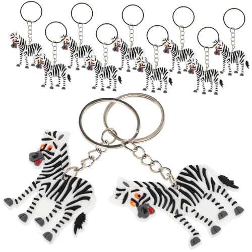 GETAJGHSD 12St Zebra-Schlüsselanhänger Tier Schlüsselanhänger Handtasche Anhänger tierischer Schlüsselanhänger Taschenanhänger schlüsselring Zebra-Anhänger Schlüsselanhänger-Charm-Ästhetik von GETAJGHSD