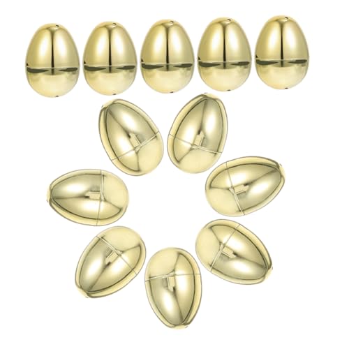 GETAJGHSD 12st Ostern Goldene Eier Befüllbares Ei Lotterie-party-dekoration Lotterie-ei Party Goldene Eier Osterei- Diy Ostereier Leer Ostereier Aus Kunststoff Befüllbar Eier Jumbo Pp von GETAJGHSD