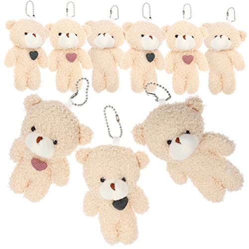 GETAJGHSD 12st Teddybär-Puppe Plüschbär Für Abschluss Bär Taschen Schlüsselanhänger Bärenanhänger Ausgestopft Plüschbären Stofftiere Plüsch Schlüsselanhänger Kuscheltier Pp Baumwolle von GETAJGHSD