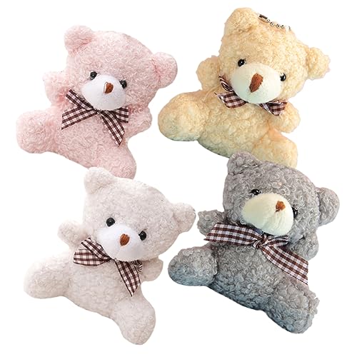 GETAJGHSD 16 STK Schlüsselanhänger Kleines Kuscheltier Miniaturpuppen Stoffpuppen Ausgestopft Mini-Spielzeug Mini-kuscheltiere Bärenspielzeug Cartoon-bär-anhänger Spielzeug Für Kinder Plüsch von GETAJGHSD