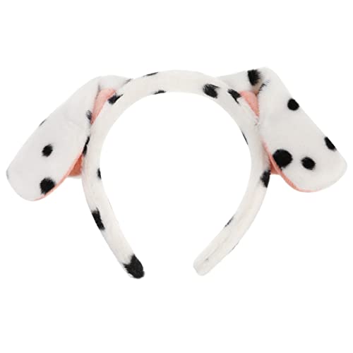 GETAJGHSD 1Stk Welpen Stirnband Hundezubehör Haustierzubehör Hundeohren Kostüm für Erwachsene quietschend tier haarreif faschings haarschmuck Hundeohren Haarband Cosplay- Stoff Weiß von GETAJGHSD