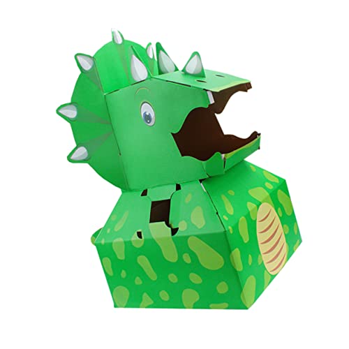 GETAJGHSD 1stk Dinosaurier-Modell Dinosaurier-Spielzeug Aus Papier 3D-Papier-Dinosaurier Dinosaurier-partyzubehör Dino Kleidung Selber Machen Dinosaurier-karton Pädagogisches Spielzeug Green von GETAJGHSD