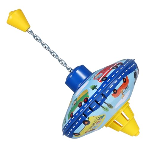 GETAJGHSD 1stk Kreisel Aus Blech Musikalisches Spielzeug Klassisches Spielzeug Lustiges Rotierendes Spielzeug Gyroskop-Spielzeug Für Kinder Bebe Wirbel Blinkendes Spielzeug Eisenblech Blue von GETAJGHSD