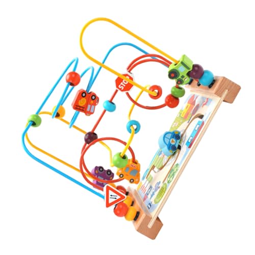 GETAJGHSD 1stk Perlen Labyrinth -aktivitätswürfel Perlen Spielzeug Kleinkindspielzeug Autospielzeug Für Kleinkinder Perlenlabyrinth Autospielzeug Für Kinder Auto Spielzeug Eisen Colorful von GETAJGHSD