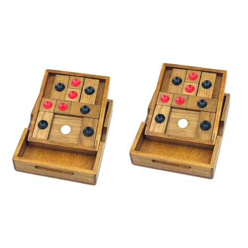 GETAJGHSD 2 STK Schachbrett aus Holz Kinderschach pädagogisches Kinderspielzeug klassisches Schachbrett familienspiele Family Games Holzschachbrett Schachspiel für Kinder Hölzern von GETAJGHSD