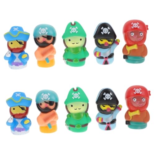 GETAJGHSD 2 Sätze Piratenfigur Mini-Spielzeug Fingerspielzeug Für Piraten Babyanzüge Handpuppen Für Babys Pädagogisches Kinderspielzeug Spielzeug Für Babypuppen Puppenspielsets Vinyl von GETAJGHSD