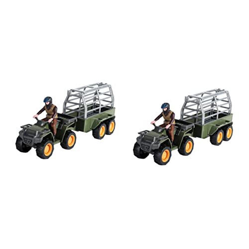 GETAJGHSD 2 Sätze Simulationsszenenmodell Spielfahrzeuge LKW-Spielzeug auseinander nehmen Miniatur bauernhofspielzeug Farm Spielzeug Farmszenenmodell Motorradfiguren Spielzeug Plastik von GETAJGHSD