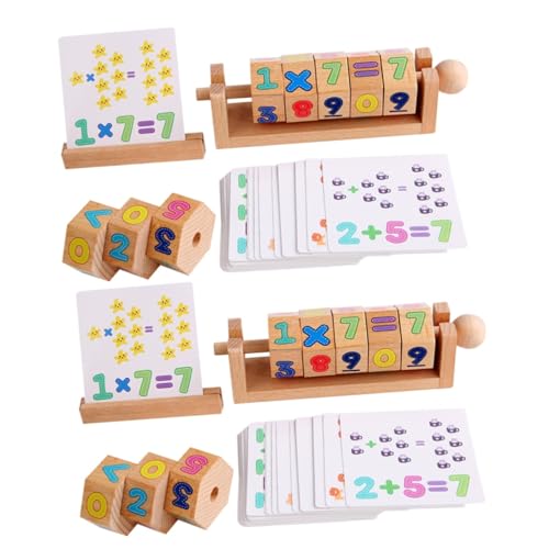 GETAJGHSD 2 Sätze Zauberwürfel-Lehrmittel Kinderrätsel Numerisches Design-Blockspielzeug Spielzeug blockieren Spielzeug für Kinder kinderspielzeug Rätsel für Kinder Block-Puzzle hölzern von GETAJGHSD