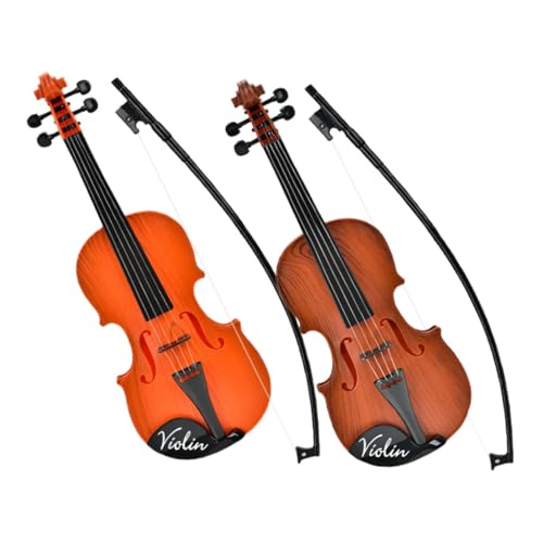 GETAJGHSD 2 Stück Simulierte Violine Für Kinder, Realistisches Violinmodell, Musikinstrument, Spielzeug Für Kleinkinder, Anfänger, Violine Für Frühe Musikerziehung, von GETAJGHSD