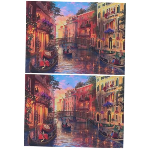 GETAJGHSD 2000 STK Puzzle Für Erwachsene Puzzlespiele Für Erwachsene Pädagogisches Spielzeug Puzzle-Spielzeug Puzzlespiel Zum Stressabbau Venedig-landschaftsrätsel Kinderpuzzle Papier von GETAJGHSD