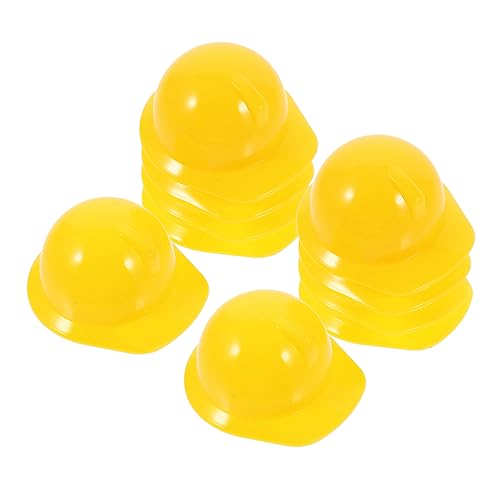 GETAJGHSD 20St Haustier Hut Kleiner Partyhut Puppenhelm Schutzhelm Hut Handwerk Haustierhut halllowen plastikenten plasure DIY-Zubehör dekoringe Puppenzubehör Vogelhelm aus Kunststoff Yellow von GETAJGHSD