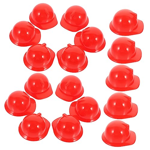 GETAJGHSD 20St Haustier Hut puppenzubehör doll Accessories DIY-Zubehör sicherheitsmütze Security Cap Schutzhelme für den BAU Helme für Haustiere Mini-Helme Mini-Puppenhelm Plastik rot von GETAJGHSD