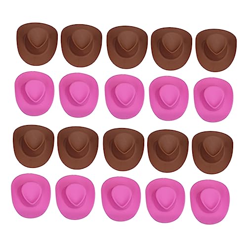 GETAJGHSD 20St Mini-Cowboyhut Puppenstrohhüte kleine Hüte Mini-Lollipop-Hut Minihüte für Partys Dummer Hut für kinderspielzeug Kid Toys Mini-Hüte Mini-Miniatur-Hut Plastik von GETAJGHSD