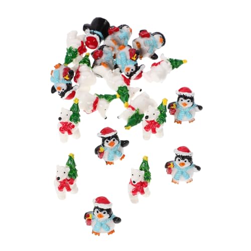 GETAJGHSD - Dauerhafte Harz Weihnachten Miniaturen Pinguin Bär Figuren Set für Schlafzimmer Weihnachten von GETAJGHSD