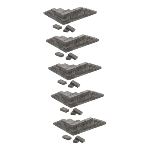 GETAJGHSD 250 STK simulierter Ziegel spaß bauernhofspielzeug Miniaturziegel Mini-Steine Steine ​​im Maßstab 1/12 scheibengardinen Simulationsbaustein Zubehör für Mikrolandschaften Ton Grey von GETAJGHSD